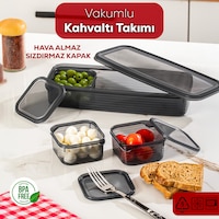 Porsima 4369 Freshlock Vakumlu Kahvaltılık Çok Amaçlı Saklama Kabı Kahvaltı Seti Füme Porsima 4369 Freshlock Vakumlu Kahvaltılık Çok Amaçlı Saklama Kabı Kahvaltı Seti Füme
