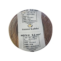 Öznur 2,5 Mm Nya Kablo Kahverengi-100 Metre Öznur 2,5 Mm Nya Kablo Kahverengi-100 Metre