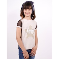 Toontoy Kids Toontoy Kız Çocuk Shine Yıldız Baskılı Kol Kısmı Fileli Tişört Bej Toontoy Kids Toontoy Kız Çocuk Shine Yıldız Baskılı Kol Kısmı Fileli Tişört Bej