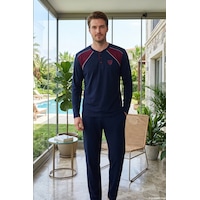 Remsa Erkek Uzun Kol Penye Pijama Takımı 3050 Lacivert02 Remsa Erkek Uzun Kol Penye Pijama Takımı 3050 Lacivert02