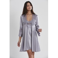 Pierre Cardin Kadın Altılı Saten Çeyiz Seti 6325 - Royal Pierre Cardin Kadın Altılı Saten Çeyiz Seti 6325 - Royal