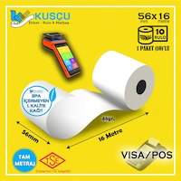 10 Adet 56x16 Tse Belgeli - 1. Kalite - Bpa İçermeyen - Visa,pos,yazar Kasa 10 Adet 56x16 Tse Belgeli - 1. Kalite - Bpa İçermeyen - Visa,pos,yazar Kasa