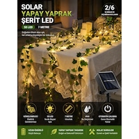 Solar Yapay Yaprak Şerit Led 7 Metre 50 Led, Güneş Enerjili Sarmaşık Dekoratif Aydınlatma, Balkon Bahçe Duvar Süs Lambası Solar Yapay Yaprak Şerit Led 7 Metre 50 Led, Güneş Enerjili Sarmaşık Dekoratif Aydınlatma, Balkon Bahçe Duvar Süs Lambası