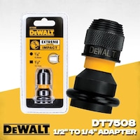 Dewalt 1/4" Hex İle 1/2" Kare Darbeli Anahtar Adaptörü Dewalt 1/4" Hex İle 1/2" Kare Darbeli Anahtar Adaptörü