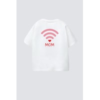 Monila Unisex Çocuk Pamuklu Bisiklet Yaka T-shirt Beyaz - Pembe Monila Unisex Çocuk Pamuklu Bisiklet Yaka T-shirt Beyaz - Pembe