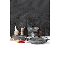 Taç Ultra Granit 3 Lü Omlet & Sahan Seti Gri TAÇ-3411 Taç Ultra Granit 3 Lü Omlet & Sahan Seti Gri TAÇ-3411