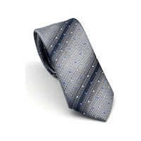 Gaffy Füme Verev Desenli Gri Dokuma Kumaş Mendilli Slim Fit Kravat // Sdk-2505-4 Gri Gaffy Füme Verev Desenli Gri Dokuma Kumaş Mendilli Slim Fit Kravat // Sdk-2505-4 Gri