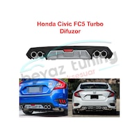 Honda Civic Fc5 Turbo Difüzör Arka Tampon Çift Egzoz Çıkışlı Honda Civic Fc5 Turbo Difüzör Arka Tampon Çift Egzoz Çıkışlı