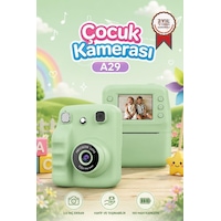 Dijital Fotoğraf Makineleri Çocuk Termal Resim Kağıt Baskılı Yazıcı Kamera Video Makinesi A29 Yeşil Dijital Fotoğraf Makineleri Çocuk Termal Resim Kağıt Baskılı Yazıcı Kamera Video Makinesi A29 Yeşil