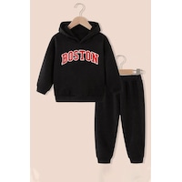 Uyguntarz Çocuk Boston Eşofman Takımı Siyah Uyguntarz Çocuk Boston Eşofman Takımı Siyah