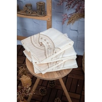 %100 Pamuk Fiyonk Güpürlü Çeyizlik 4'lü Havlu 50x90 - Krem - Vizo Krem - Vizon %100 Pamuk Fiyonk Güpürlü Çeyizlik 4'lü Havlu 50x90 - Krem - Vizo Krem - Vizon