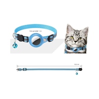 Etashop Airtag Uyumlu Reflektif Kedi Tasması Zilli Ayarlanabilir Kedi Boyun Tasması 22-32 Cm Mavi Etashop Airtag Uyumlu Reflektif Kedi Tasması Zilli Ayarlanabilir Kedi Boyun Tasması 22-32 Cm Mavi