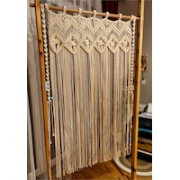 100x150 Makrome Perde, Kapı Perdesi, Duvar Süsü Ekru 100x150 Makrome Perde, Kapı Perdesi, Duvar Süsü Ekru