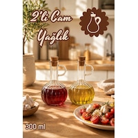 Porsima Lm-0010 Breze 2li Mantar Kapaklı Borosilikat Cam Yağlık Sirkelik Yağdanlık Seti 300ml+300ml Porsima Lm-0010 Breze 2li Mantar Kapaklı Borosilikat Cam Yağlık Sirkelik Yağdanlık Seti 300ml+300ml