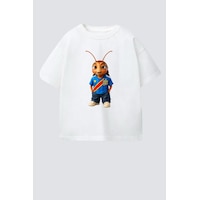 Monila Unisex Çocuk Pamuklu Demokratik Kongo Baskılı T-shirt Ekru Monila Unisex Çocuk Pamuklu Demokratik Kongo Baskılı T-shirt Ekru