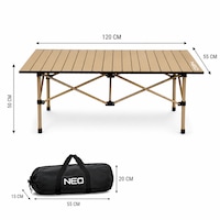 Neo Class Neo Trail Katlanabilir Premium Kamp Masası Kompakt Tasarım, 120x55 4 Kişilik Masa, Taşıma Çantalı, Kolay Kurulum Krem Neo Class Neo Trail Katlanabilir Premium Kamp Masası Kompakt Tasarım, 120x55 4 Kişilik Masa, Taşıma Çantalı, Kolay Kurulum Krem