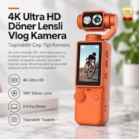 Q8 4k Ultra Hd Döner Lensli Cep Kamerası 2.0 İnç Ekranlı Taşınabilir Vlog Kamera-1759 Q8 4k Ultra Hd Döner Lensli Cep Kamerası 2.0 İnç Ekranlı Taşınabilir Vlog Kamera-1759