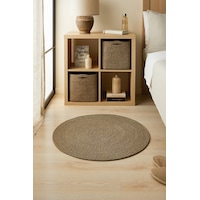 Ocean Home Textile Siyah Kırçıllı Jüt Halı Kilim 80 Cm Çap Ocean Home Textile Siyah Kırçıllı Jüt Halı Kilim 80 Cm Çap
