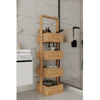 Multi Çok Amaçlı Banyo Rafı, Sepetli Çok Amaçlı Raf, 4 Raflı 120 Cm, Atlantik Çam Atlantik Çam Multi Çok Amaçlı Banyo Rafı, Sepetli Çok Amaçlı Raf, 4 Raflı 120 Cm, Atlantik Çam Atlantik Çam