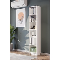 Bili Kitaplık 5 Raflı Dar Çok Amaçlı Ofis Salon Kitap Dosya Rafı Beyaz Beyaz Bili Kitaplık 5 Raflı Dar Çok Amaçlı Ofis Salon Kitap Dosya Rafı Beyaz Beyaz