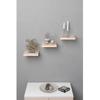 Duvar Rafı Dekoratif 3 Adet Çiçeklik Kare Krem Duvar Rafı Dekoratif 3 Adet Çiçeklik Kare Krem
