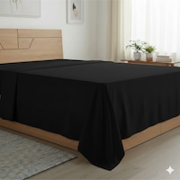 Battal Boy Düz Çarşaf Pamuklu Kumaş Lastiksiz Çarşaf 240x260 Siyah Battal Boy Düz Çarşaf Pamuklu Kumaş Lastiksiz Çarşaf 240x260 Siyah