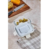 Cooker 370 Ml Cam Saklama Kabı - Sızdırmaz, Paslanmaz Çelik Kapaklı, Gıda Saklama Cooker 370 Ml Cam Saklama Kabı - Sızdırmaz, Paslanmaz Çelik Kapaklı, Gıda Saklama