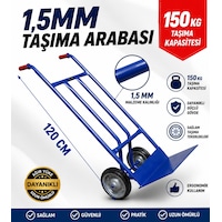 1,5 Mm Kalın Profilli Koli Taşıma Arabası 120 Cm Boy 150 Kg Kapasiteli Ağır Hizmet El Arabası 1,5 Mm Kalın Profilli Koli Taşıma Arabası 120 Cm Boy 150 Kg Kapasiteli Ağır Hizmet El Arabası