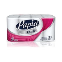 Papia Rulo Kağıt Havlu 8'li 3 Paket Papia Rulo Kağıt Havlu 8'li 3 Paket