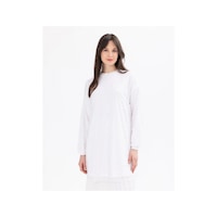 Scl Kadın Oversize Uzun Kol Midi Tunik - Minimalist Tasarım Scl Kadın Oversize Uzun Kol Midi Tunik - Minimalist Tasarım