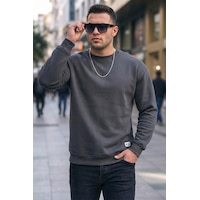 Buratti Regular Fit Bisiklet Yaka Pamuklu Içi Tüylü Yumuşak Şardonlu Erkek Sweat 5905255 Antrasit Buratti Regular Fit Bisiklet Yaka Pamuklu Içi Tüylü Yumuşak Şardonlu Erkek Sweat 5905255 Antrasit