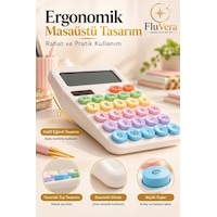 Beyaz Renkli Tuşlu Hesap Makinesi Büyük Ekranlı, Pratik Ve Kolay Kullanımlı Masaüstü Hesap Makinesi Diğer Beyaz Renkli Tuşlu Hesap Makinesi Büyük Ekranlı, Pratik Ve Kolay Kullanımlı Masaüstü Hesap Makinesi Diğer