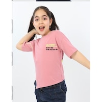 Toontoy Kids Toontoy Kız Çocuk Enjoyment Baskılı Tişört Gülkurusu Toontoy Kids Toontoy Kız Çocuk Enjoyment Baskılı Tişört Gülkurusu
