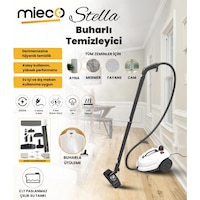 Mieco Stella 2000W Çok Fonksiyonlu Buharlı Temizleyici - Buharlı Temizlik Makinesi +Ütü Başlığı Mieco Stella 2000W Çok Fonksiyonlu Buharlı Temizleyici - Buharlı Temizlik Makinesi +Ütü Başlığı