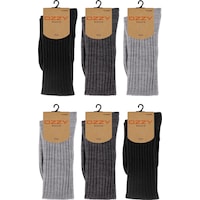 Ozzy Socks Soft Touch Kışlık Yünlü Kadın Uyku Çorabı 6'lı Siyah - Gri - Antrasit Ozzy Socks Soft Touch Kışlık Yünlü Kadın Uyku Çorabı 6'lı Siyah - Gri - Antrasit