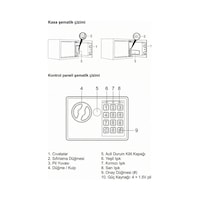 4berry Dijital Şifreli Elektronik Kasa Metal Gövdeli, Duvara Sabitlenebilir Güvenlik Kasası - Beyaz 4berry Dijital Şifreli Elektronik Kasa Metal Gövdeli, Duvara Sabitlenebilir Güvenlik Kasası - Beyaz