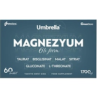 Umbrella Magnezyum 6 Lı Form 60 Tablet Umbrella Magnezyum 6 Lı Form 60 Tablet