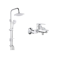 Grohe Baudge Banyo Bataryası 23605000 Ve Tema 53270 Pratik 5f Tepe Duş Seti Krom Grohe Baudge Banyo Bataryası 23605000 Ve Tema 53270 Pratik 5f Tepe Duş Seti Krom