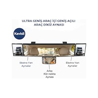 Polham Kavisli Ultra Geniş Araç İçi Dikiz Aynası Ekstra Yan Ve Kör Nokta Aynalı, Tüm Araçlara Uyumlu Polham Kavisli Ultra Geniş Araç İçi Dikiz Aynası Ekstra Yan Ve Kör Nokta Aynalı, Tüm Araçlara Uyumlu