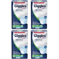 Giggles Külotlu Yetişkin Hasta Bezi Large 30 Lu X 4 Adet L Giggles Külotlu Yetişkin Hasta Bezi Large 30 Lu X 4 Adet L