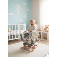 Tommybaby Egitici Peluş Sallanan At Ahsap Sallanan At Fildişi Tommybaby Egitici Peluş Sallanan At Ahsap Sallanan At Fildişi