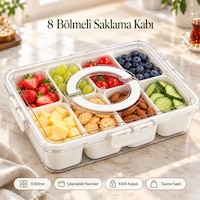 Tilbe Home 8 Bölmeli Taşınabilir Kilit Kapaklı Saklama Kabı Kahvaltılık Organizer Piknik Seti Gıda K Beyaz Tilbe Home 8 Bölmeli Taşınabilir Kilit Kapaklı Saklama Kabı Kahvaltılık Organizer Piknik Seti Gıda K Beyaz