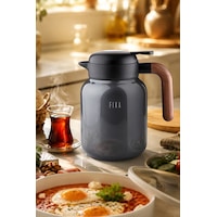 Neoflam Fika Paeta Çift Katmanlı Sızdırmaz Kapaklı Çelik Orta Boy Sürahi Termos 1300 Ml Antrasit Neoflam Fika Paeta Çift Katmanlı Sızdırmaz Kapaklı Çelik Orta Boy Sürahi Termos 1300 Ml Antrasit