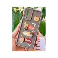 Fibaks Oppo A55 4G Uyumlu Kılıf Tasarımlı Desenli Kamera Korumalı Ayıcık Kahve Renkli Yumuşak Silikon Kap Fibaks Oppo A55 4G Uyumlu Kılıf Tasarımlı Desenli Kamera Korumalı Ayıcık Kahve Renkli Yumuşak Silikon Kap
