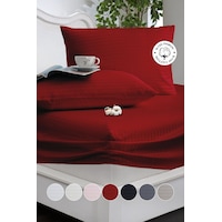 %100 Pamuk Çizgili Saten Tek / Çift Kişilik Lastikli Çarşaf Seti 100x200 160x200 180x200 Bordo %100 Pamuk Çizgili Saten Tek / Çift Kişilik Lastikli Çarşaf Seti 100x200 160x200 180x200 Bordo