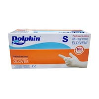 Dolphin Pudrasız Lateks Muayene Eldiven Eldiveni 100'lü Dolphin Pudrasız Lateks Muayene Eldiven Eldiveni 100'lü