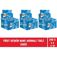 First Keskin Nane Aromalı Tekli Sakız 3 x 200'lü First Keskin Nane Aromalı Tekli Sakız 3 x 200'lü