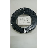 2.5 Mm Siyah Nya Kablo 100 Metre Tam Kesit Tesisat Kablosu