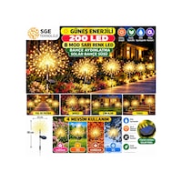 Güneş Enerjili 200 Led Sarı Renk Led Bahçe Aydınlatma Solar Bahçe Süsü Sge1003 Güneş Enerjili 200 Led Sarı Renk Led Bahçe Aydınlatma Solar Bahçe Süsü Sge1003