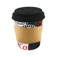 8 Oz Siyah Kapaklı Tutamaçlı Kahve Karton Bardak 250 ml - 100'lü 8 Oz Siyah Kapaklı Tutamaçlı Kahve Karton Bardak 250 ml - 100'lü